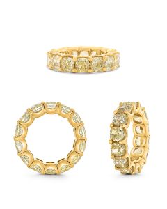 Yellow Gold 18K Yellow Diamond Eternity Band 