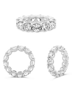 Platinum 6.55 Round Diamond Eternity Ring 