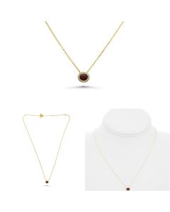 Oval Ruby Necklace