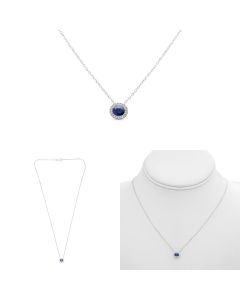 Oval Sapphire Necklace