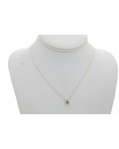 Pear Shape Emerald Necklace